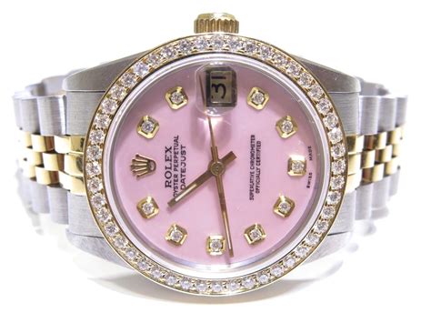 rolex datejust ladies pink diamond dial automatic jubilee watch stainless|Rolex Datejust with jubilee bracelet.